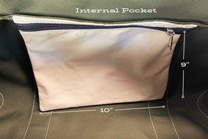 pocket inside of duffel bag
