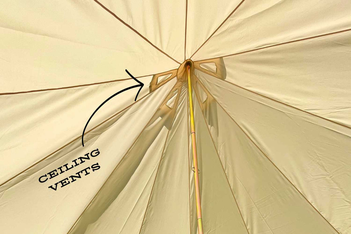 ceiling vents on shade tent