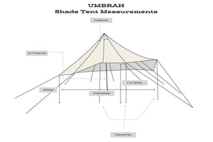 sun shade canopy tent measurements