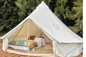 bell tent on platform