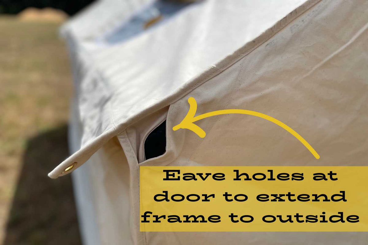eave hole on wall tent