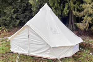 4 person camping tent with door closed