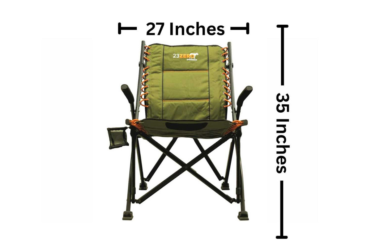 height of camping chair