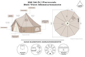 5m bell tent dimensions
