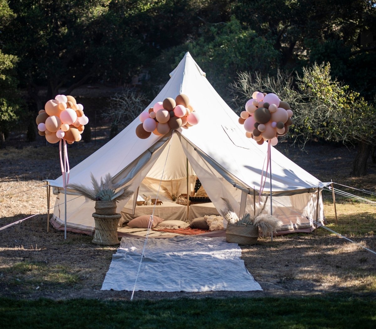 birthday glamping tent