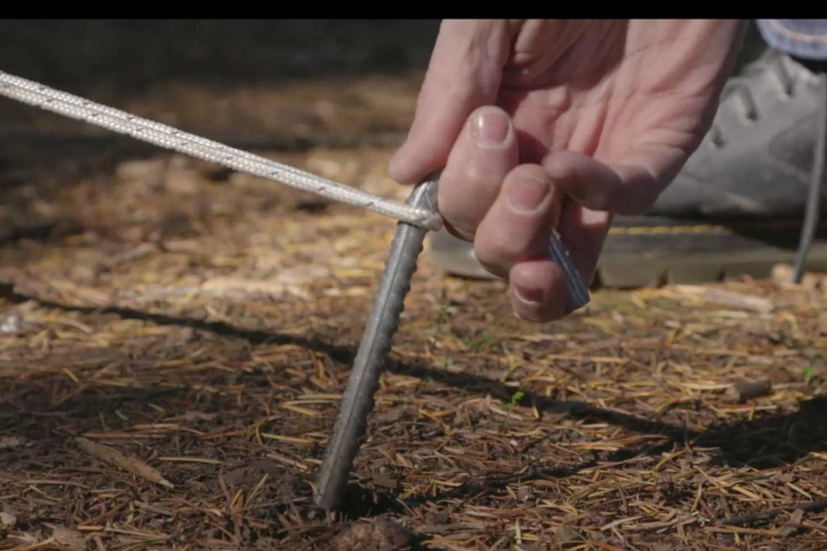 rope peg for event shade tent