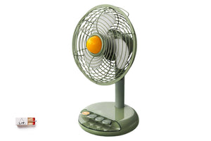 green retro portable fan