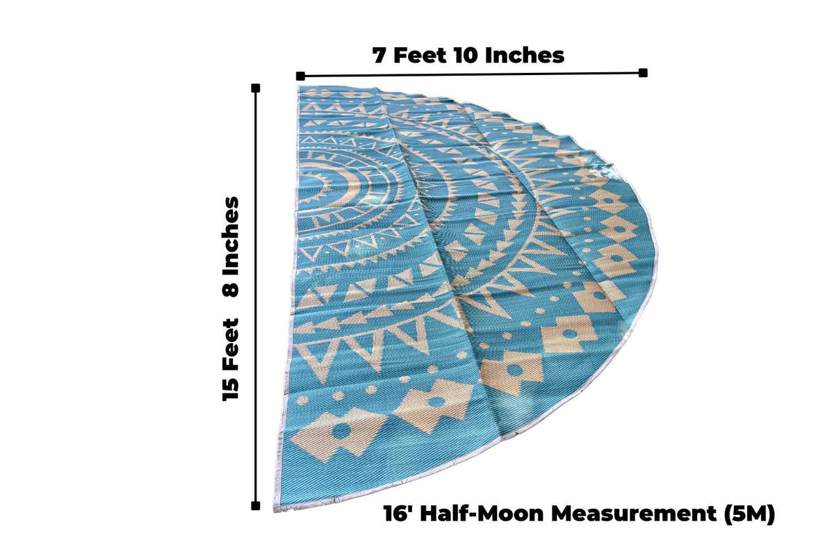 dims of 16&#39; half moon matting