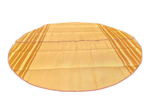 striped circle outdoor mat large