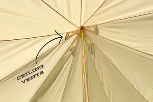 ceiling vents on shade tent