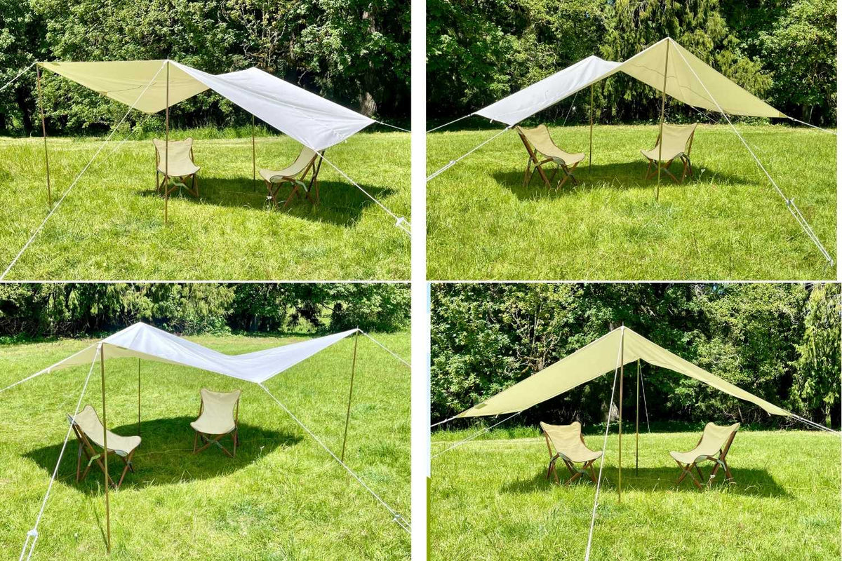 multiple ways to set up a shade structure