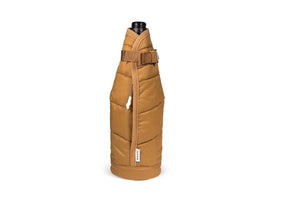 A white bottle sleeve tan color
