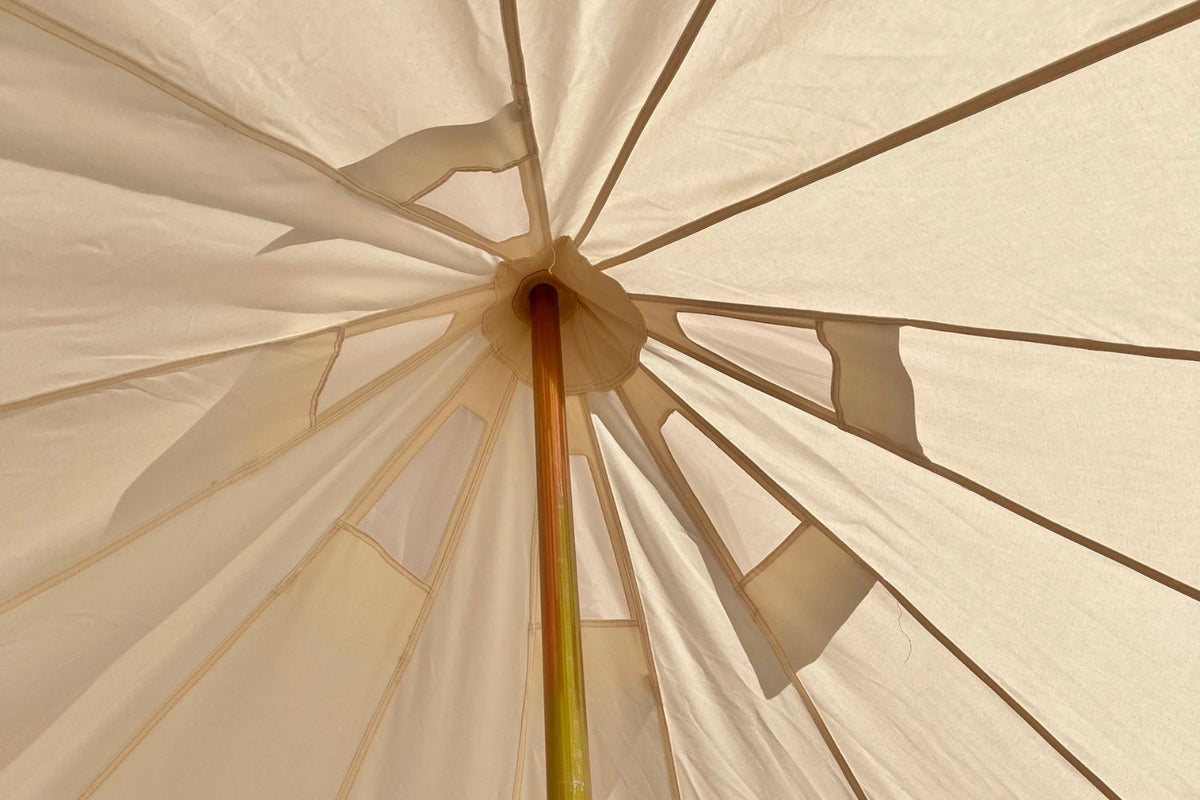 ceiling vents of bell tent