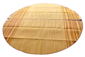 round bell tent rug with stripes
