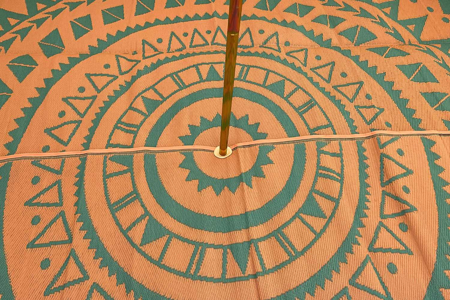 Boho Bell Tent Floor Mat | 16' (5M) | Half Moon Rug Set - Life inTents