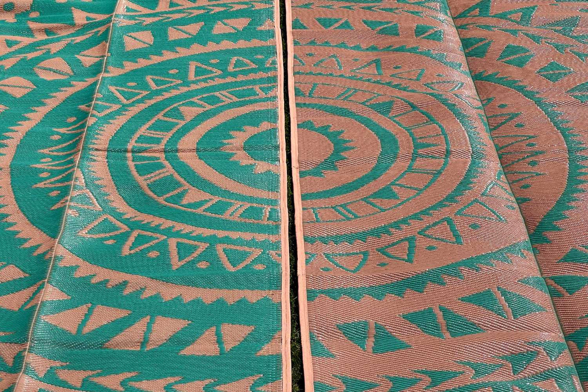 close up of poly matting for tent