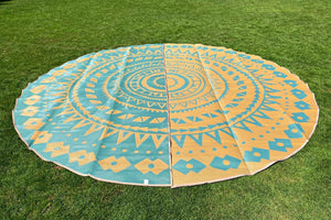 circle bell tent rug