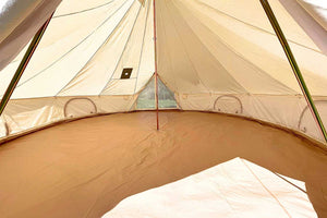 inside of double door bell tent