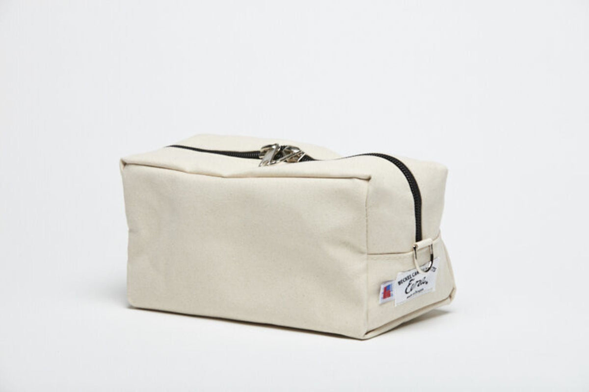 large white toiletry bag