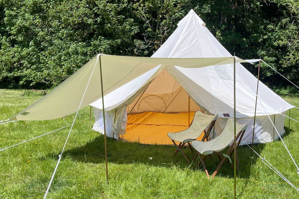 bell tent canvas porch
