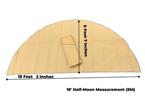 measurements of brown 19' bell tent rug