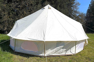 side profile of zephyr canvas tent outside