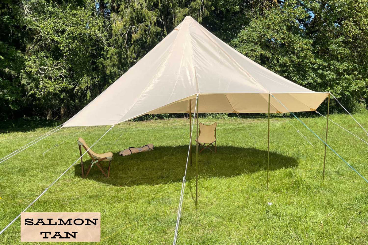 tan colored umbrah shade tent