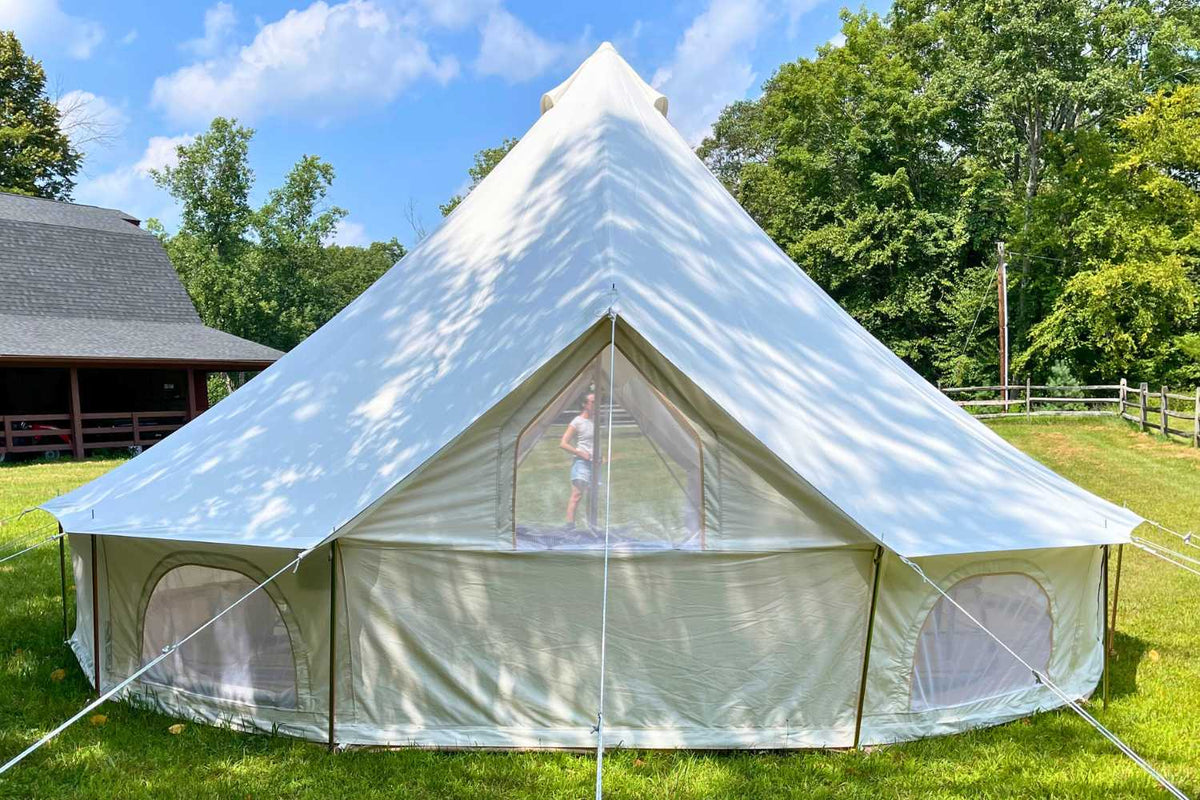 zipper windows on glam tent