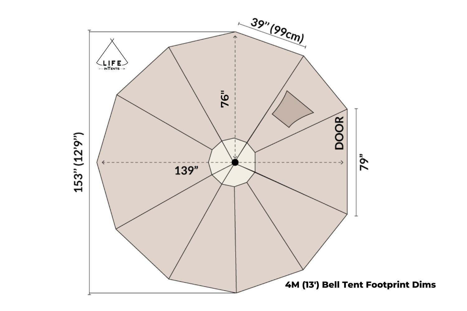 tent footprint Bell Tent Tarp Footprint | Waterproof Ground Protection | 4M