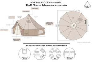 5m bell tent dimensions 