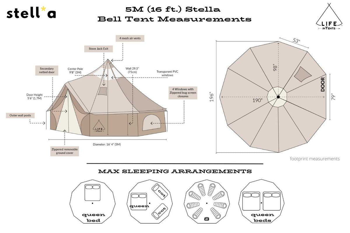 stella stargazing tent dims specs