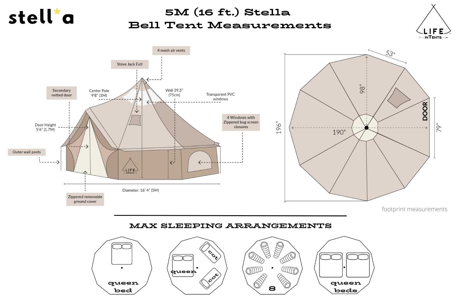 16' (5M) Stella Stargazer Bell Tent