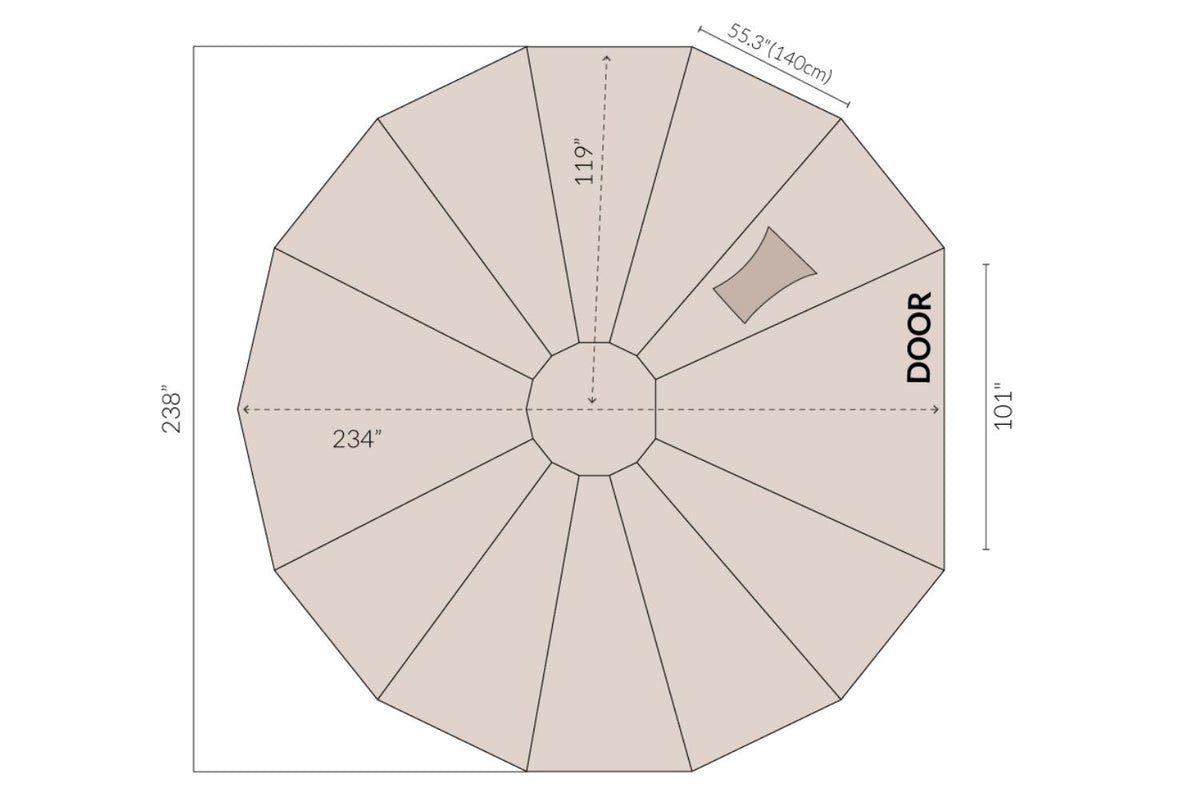 bell tent tarp dimensions 