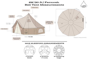 20 foot bell tent dimensions
