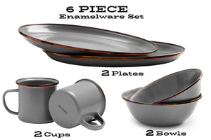 6 piece camping dishes
