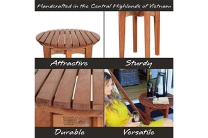 features of wood outdoor table