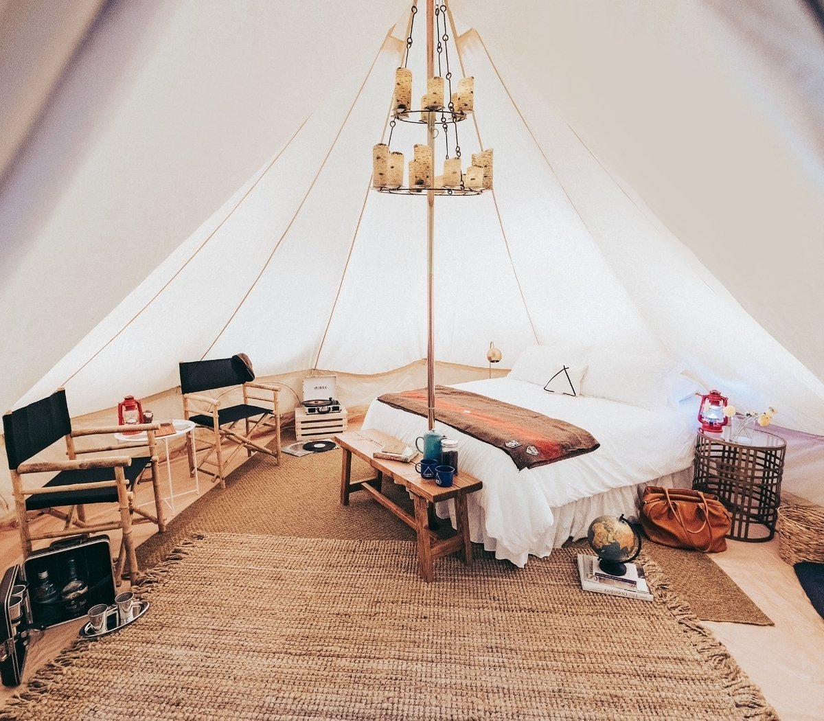 canvas glamping tent