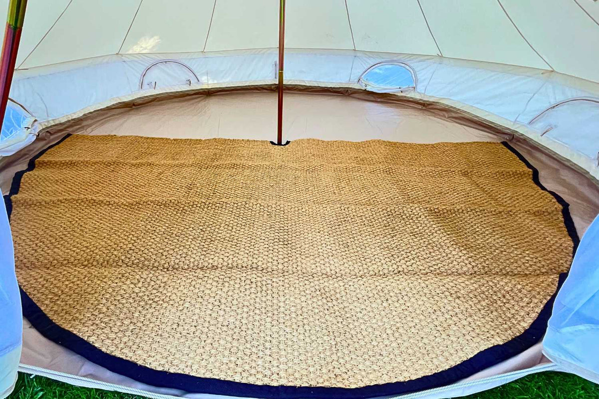 half moon jute style tent rug