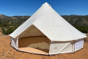 20' bell tent with door off