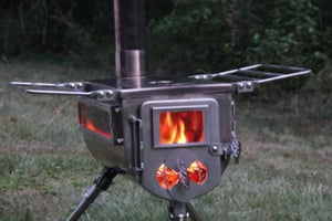 winnerwell stove with fire