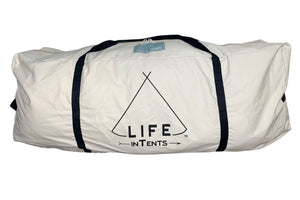 canvas tent bag in white color