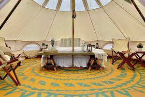 16 foot bell tent rug