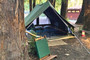 door open on scout tent
