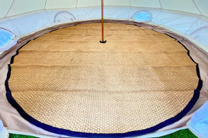Large Circle rug in a tent