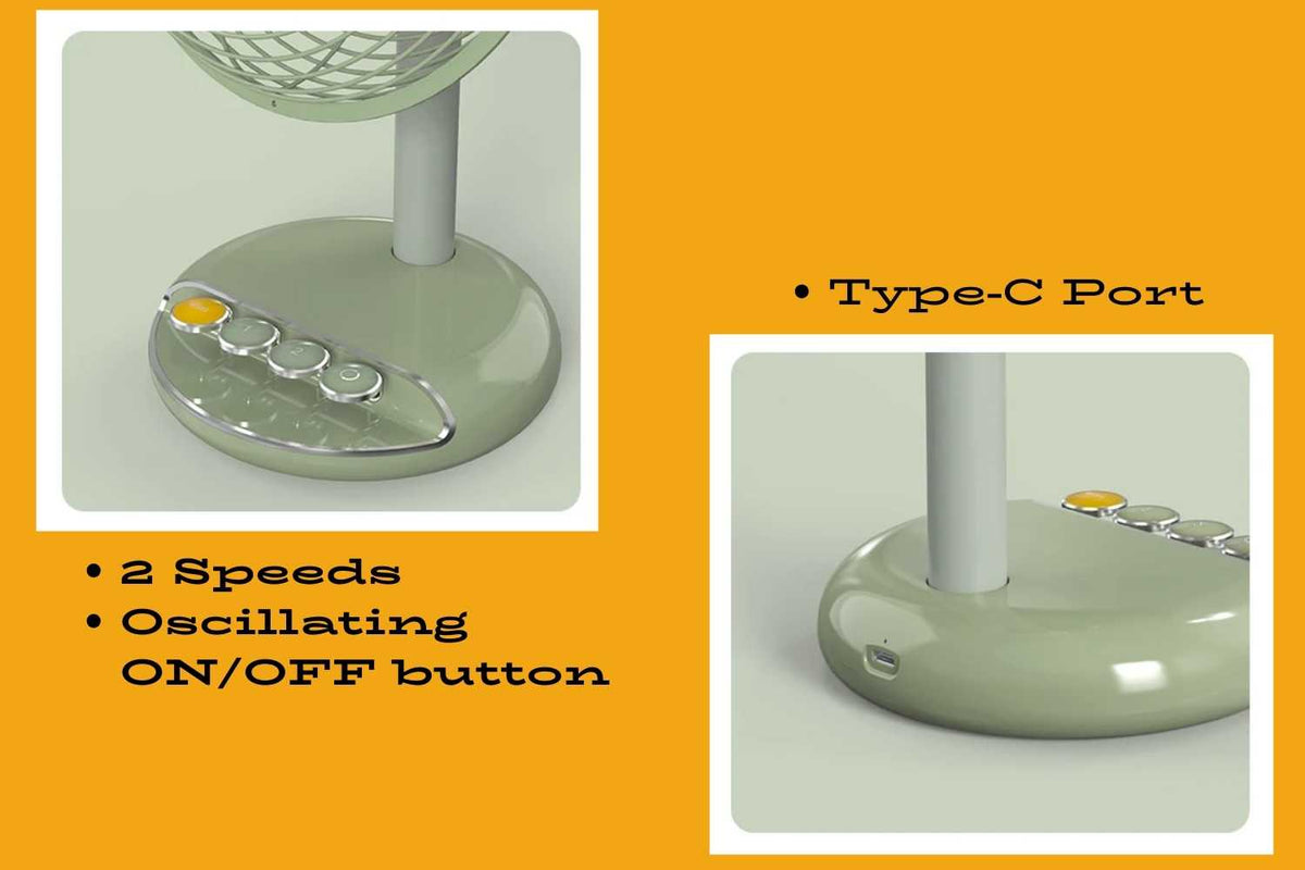 features of portable vintage fan