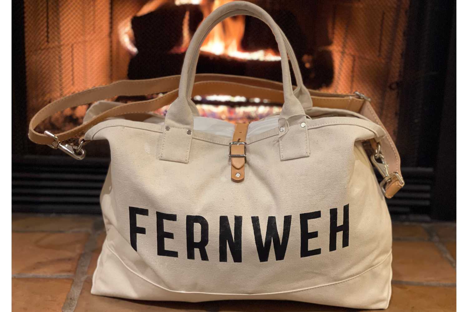 Fernweh Canvas Travel Tote Bag Fernweh Canvas Travel Tote Bag
