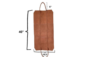 suede log carrier dimensions