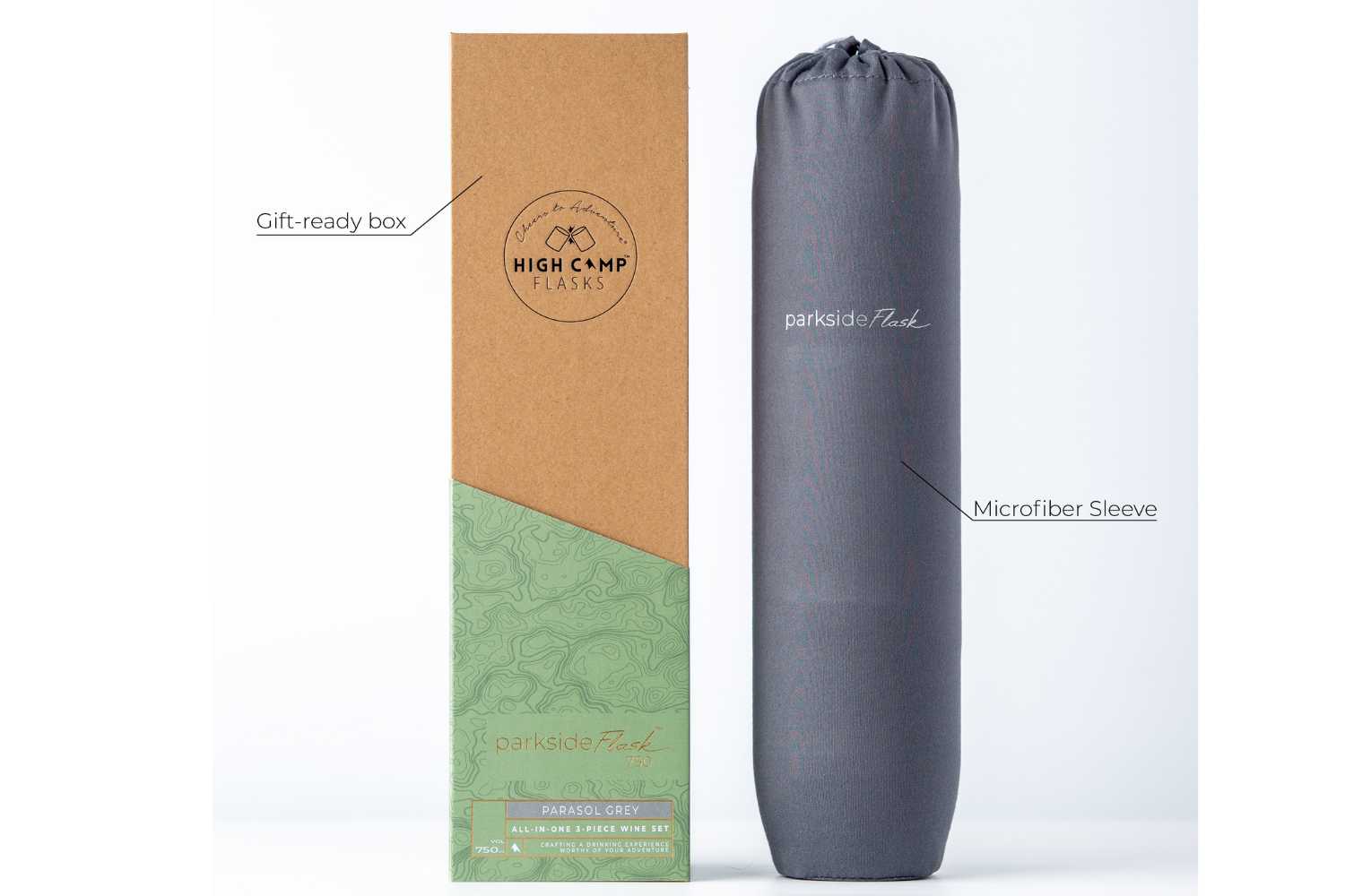 High Camp Wine Flask and Tumblers  Parkside Flask™ 750 - Life inTents