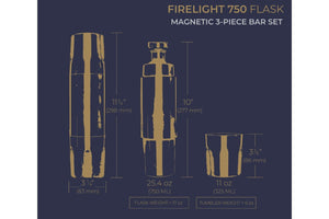 Firelight 750ml Flask - Premium Flask w/ Tumblers