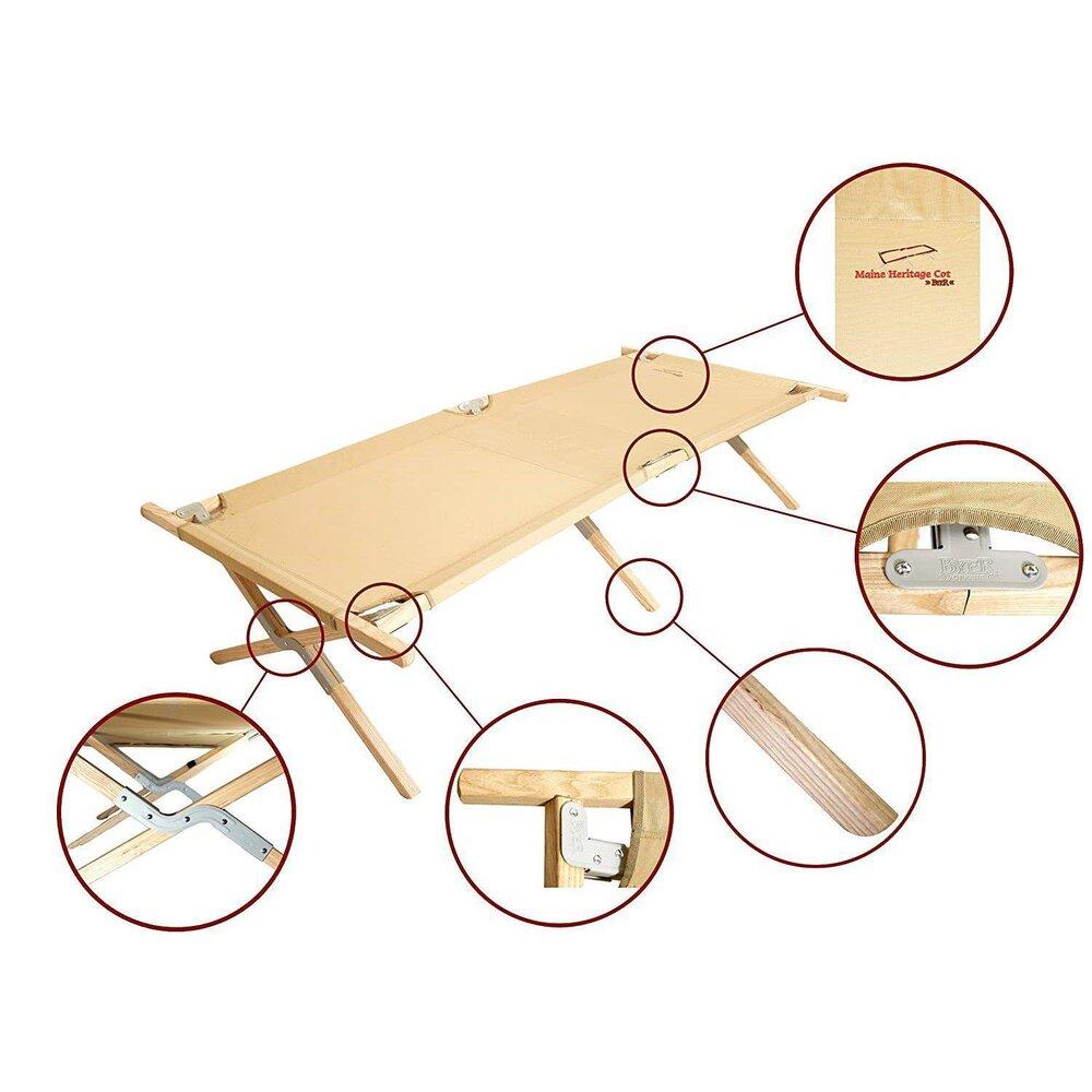 Byer of Maine Heritage Wood Camping Cot | Free Shipping